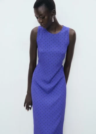Polka-Dot-Kleid mit Schleife