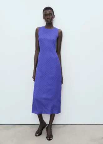 Polka-Dot-Kleid mit Schleife