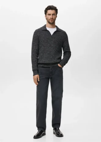 Polo-Pullover aus 100 % Baumwolle