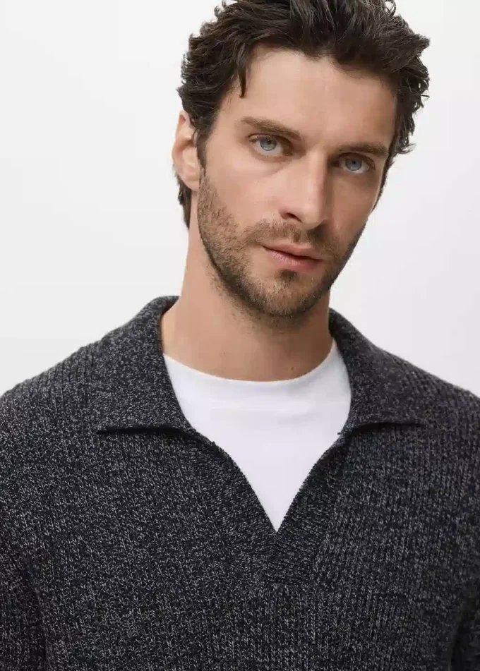 Polo-Pullover aus 100 % Baumwolle Polo-Pullover aus 100 % Baumwolle