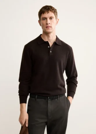 Polo-Pullover aus 100 % Kaschmir
