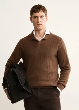 Polo-Pullover aus 100 % Kaschmir