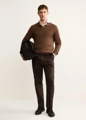 Polo-Pullover aus 100 % Kaschmir