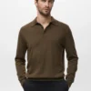 Polo-Pullover aus 100 % Merinowolle