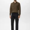 Polo-Pullover aus 100 % Merinowolle
