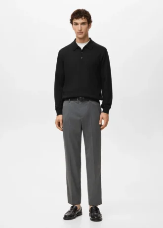Polo-Pullover aus 100 % Merinowolle