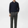 Polo-Pullover aus 100 % Merinowolle