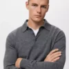 Polo-Pullover aus 100 % Merinowolle