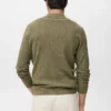 Polo-Pullover aus Baumwollmischung mit Rippstrick Polo-Pullover aus Baumwollmischung mit Rippstrick
