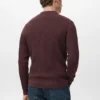 Polo-Pullover aus Baumwollmischung mit Rippstrick