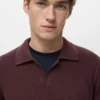Polo-Pullover aus Baumwollmischung mit Rippstrick