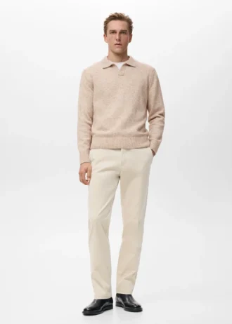 Polo-Pullover aus Wollmischung