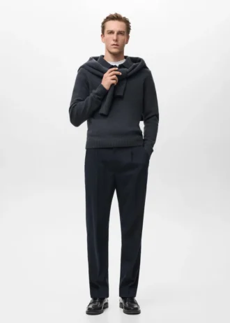 Polo-Pullover aus Wollmischung