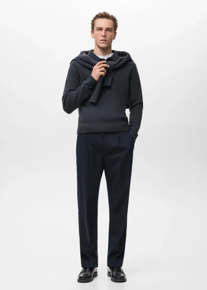 Polo-Pullover aus Wollmischung Polo-Pullover aus Wollmischung