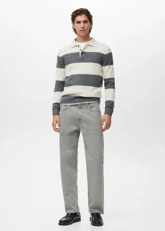 Polo-Pullover aus Wollmischung Polo-Pullover aus Wollmischung