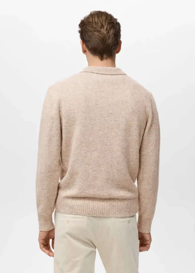 Polo-Pullover aus Wollmischung Polo-Pullover aus Wollmischung