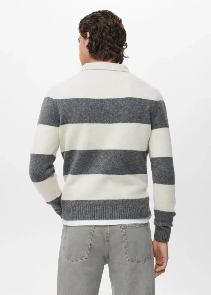 Polo-Pullover aus Wollmischung Polo-Pullover aus Wollmischung