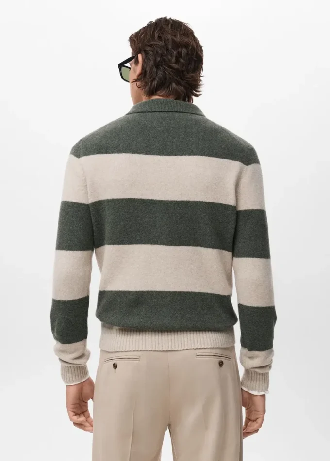 Polo-Pullover aus Wollmischung Polo-Pullover aus Wollmischung