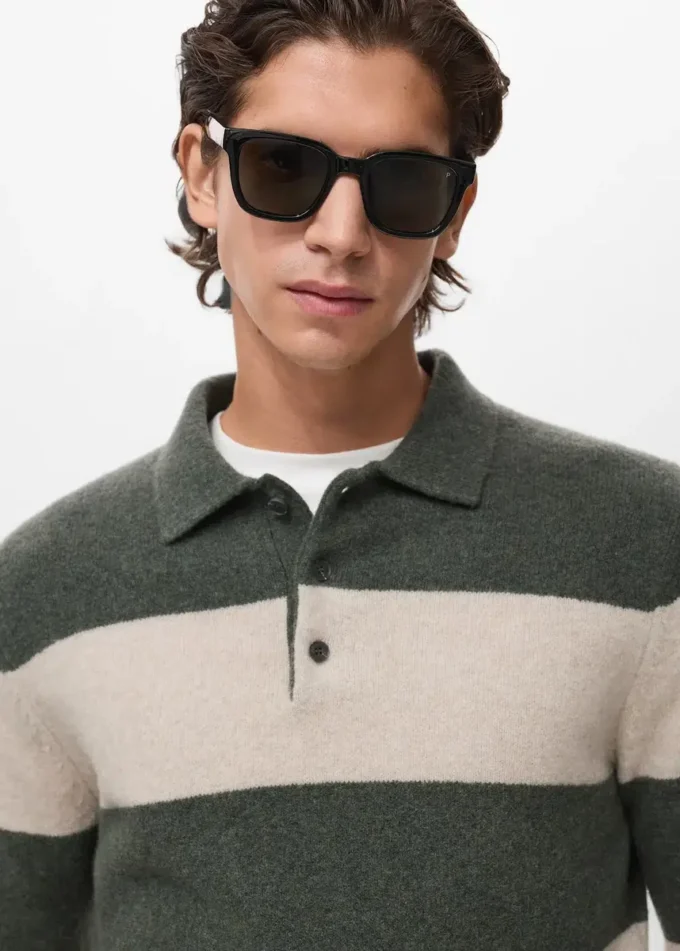 Polo-Pullover aus Wollmischung Polo-Pullover aus Wollmischung