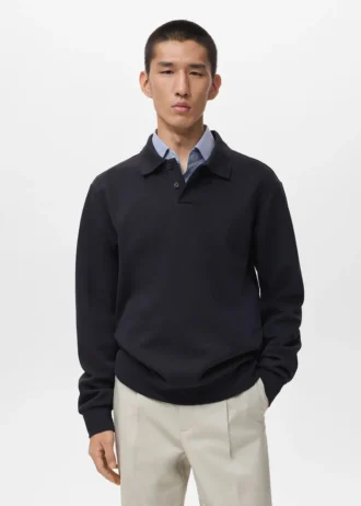 Polo-Sweatshirt mit regulärer Passform