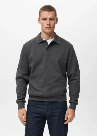 Polo-Sweatshirt mit regulärer Passform