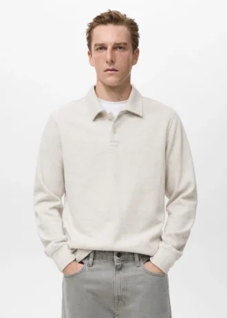 Polo-Sweatshirt mit regulärer Passform
