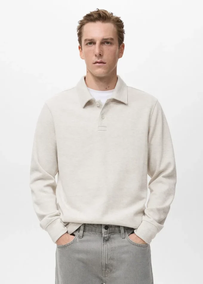 Polo-Sweatshirt mit regulärer Passform