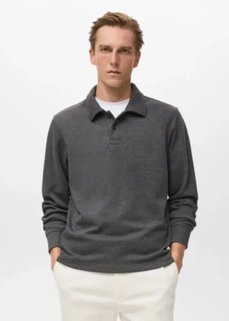 Polo-Sweatshirt mit regulärer Passform
