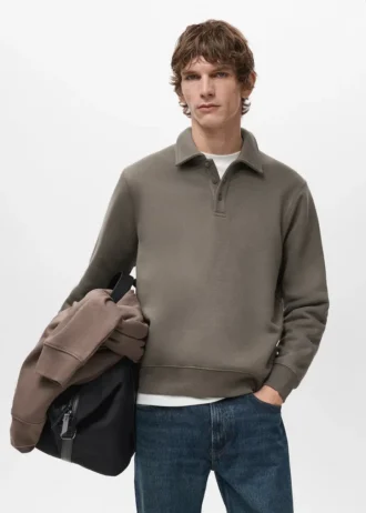 Polo-Sweatshirt mit regulärer Passform