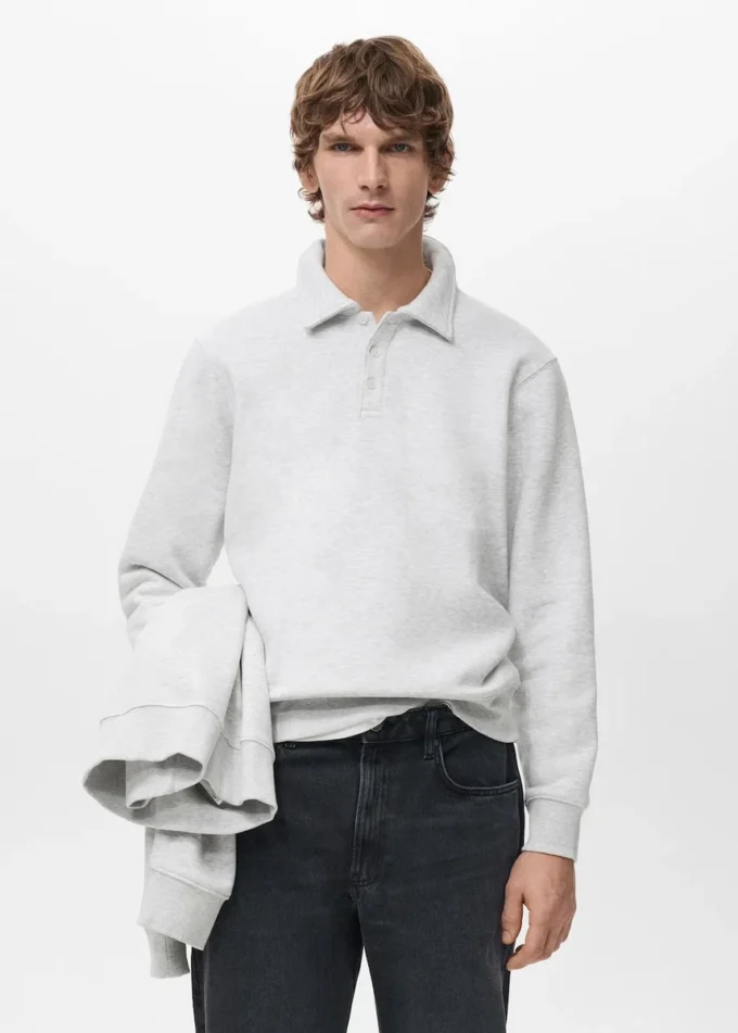 Polo-Sweatshirt mit regulärer Passform