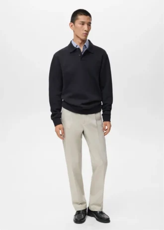 Polo-Sweatshirt mit regulärer Passform