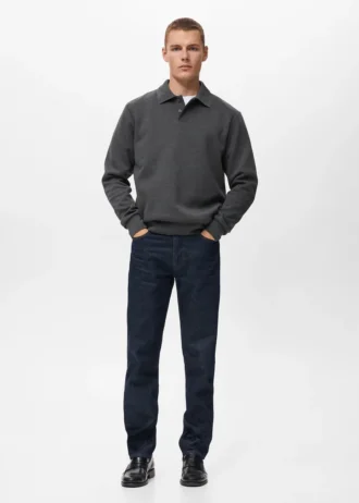 Polo-Sweatshirt mit regulärer Passform
