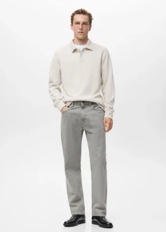Polo-Sweatshirt mit regulärer Passform