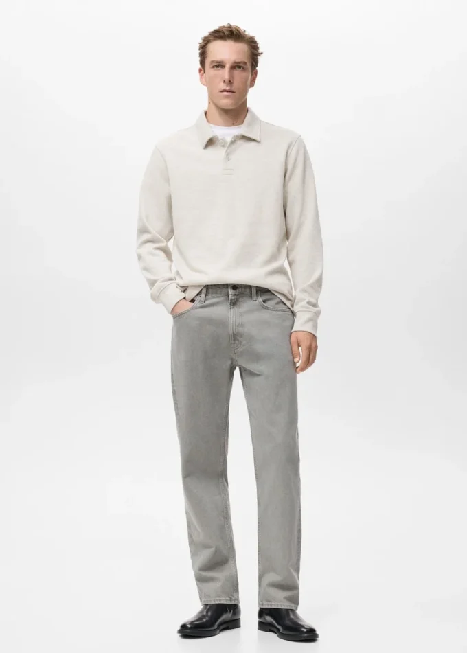 Polo-Sweatshirt mit regulärer Passform