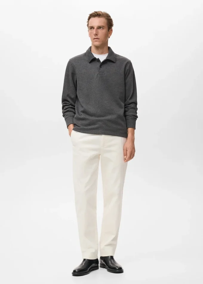 Polo-Sweatshirt mit regulärer Passform