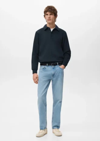 Polo-Sweatshirt mit regulärer Passform
