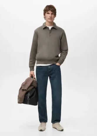 Polo-Sweatshirt mit regulärer Passform