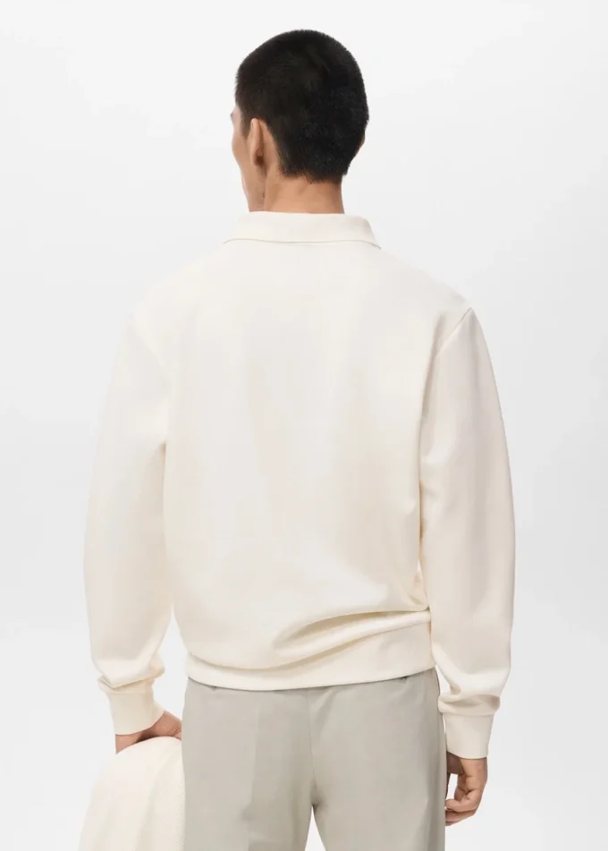 Polo-Sweatshirt mit regulärer Passform Polo-Sweatshirt mit regulärer Passform