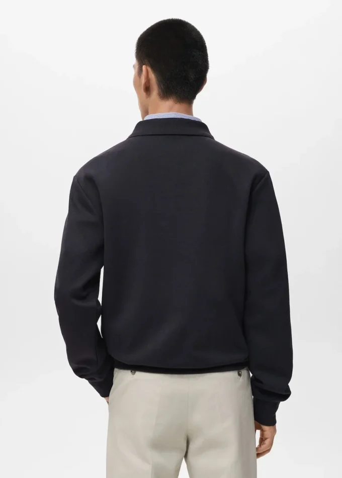 Polo-Sweatshirt mit regulärer Passform Polo-Sweatshirt mit regulärer Passform