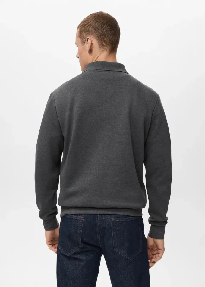 Polo-Sweatshirt mit regulärer Passform Polo-Sweatshirt mit regulärer Passform