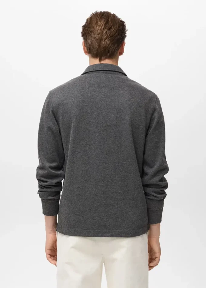 Polo-Sweatshirt mit regulärer Passform