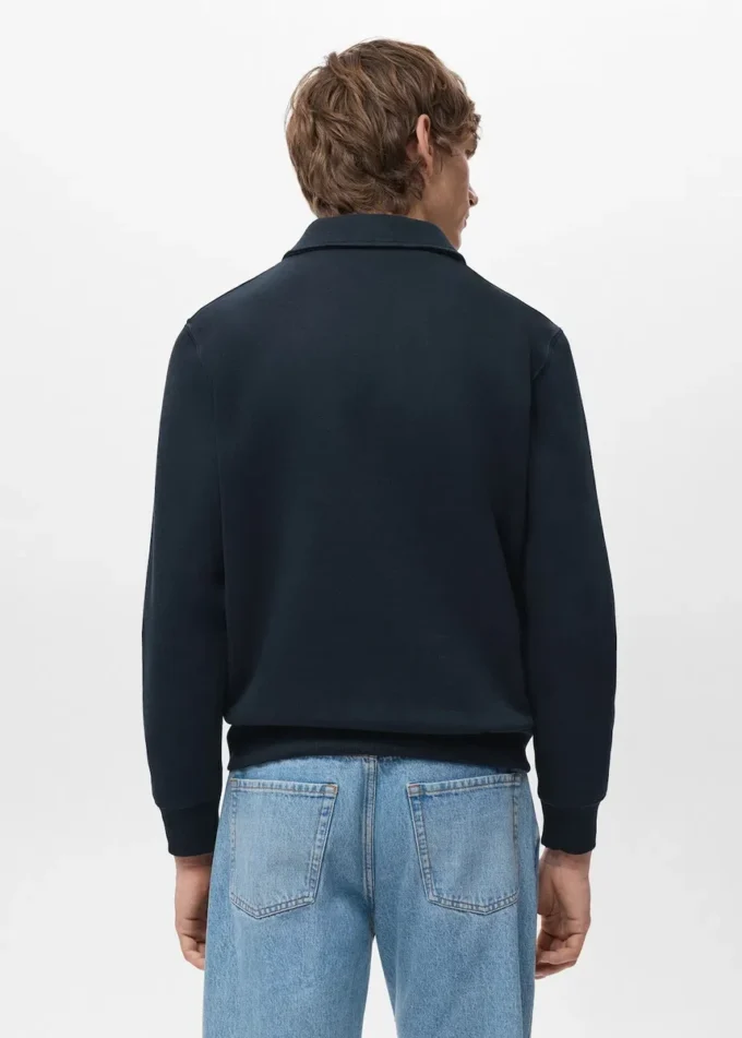 Polo-Sweatshirt mit regulärer Passform