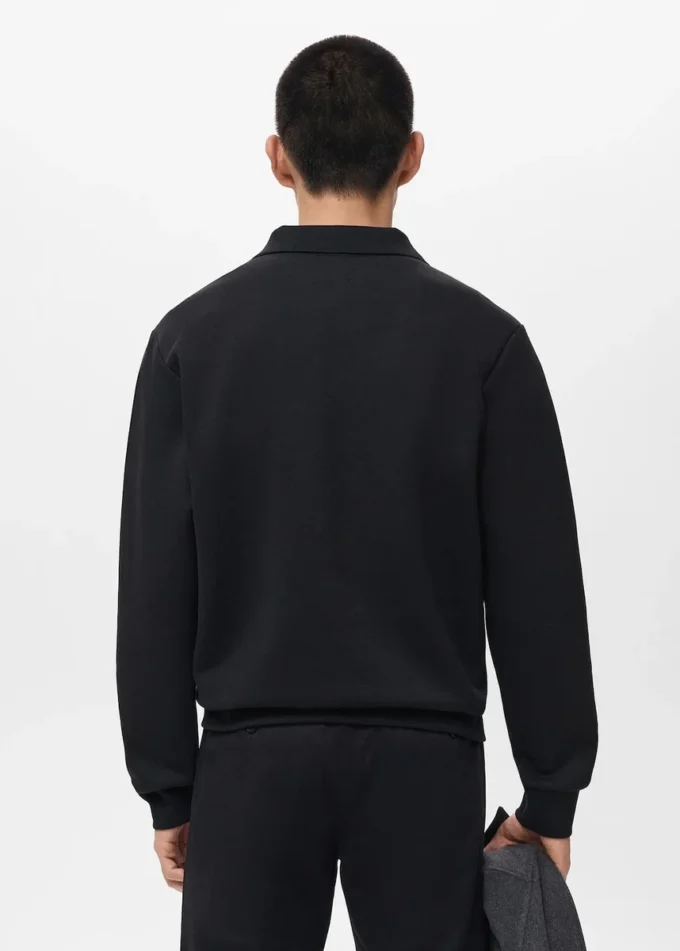 Polo-Sweatshirt mit regulärer Passform Polo-Sweatshirt mit regulärer Passform