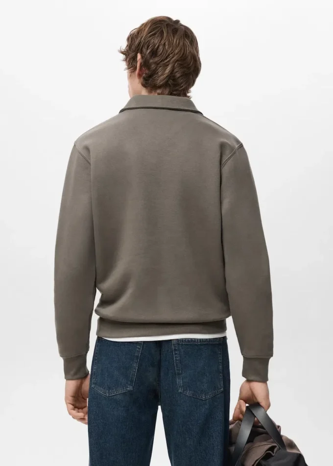 Polo-Sweatshirt mit regulärer Passform