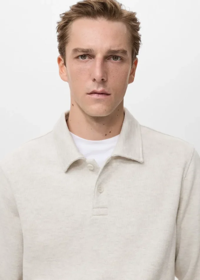 Polo-Sweatshirt mit regulärer Passform
