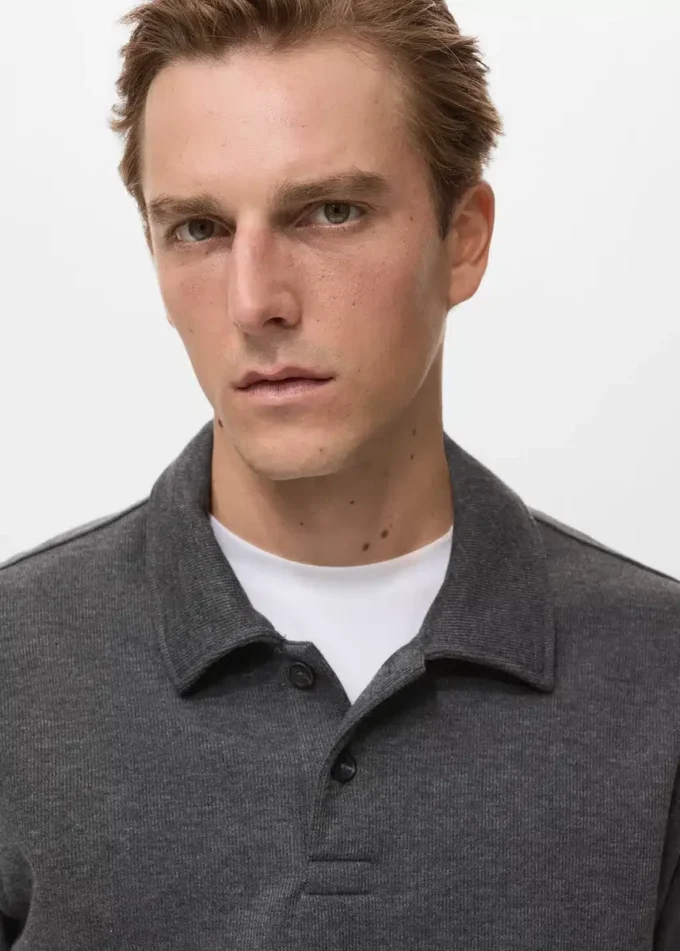 Polo-Sweatshirt mit regulärer Passform
