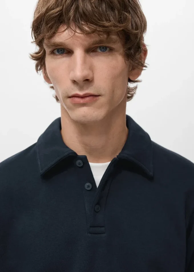 Polo-Sweatshirt mit regulärer Passform