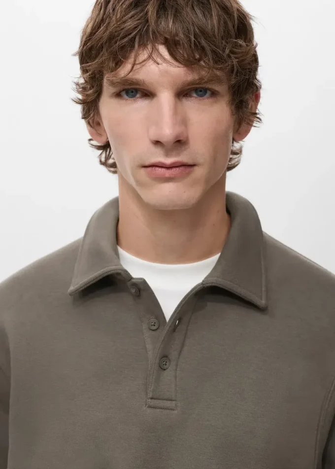 Polo-Sweatshirt mit regulärer Passform