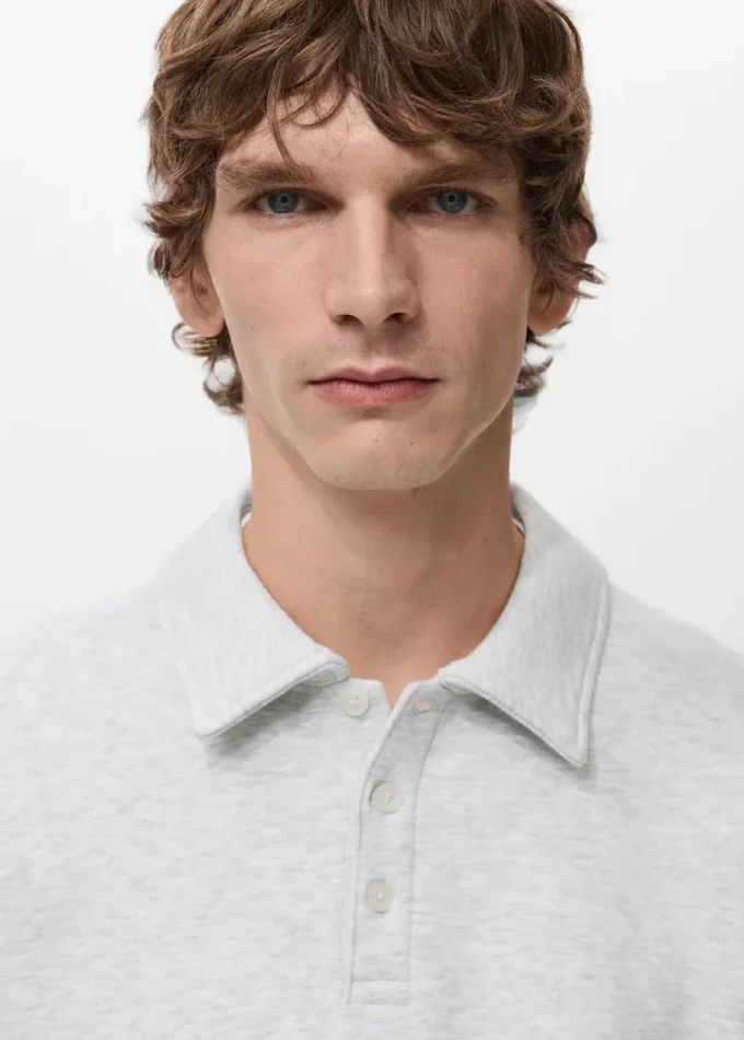 Polo-Sweatshirt mit regulärer Passform