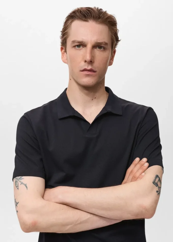 Polohemd aus Baumwollpiqué
